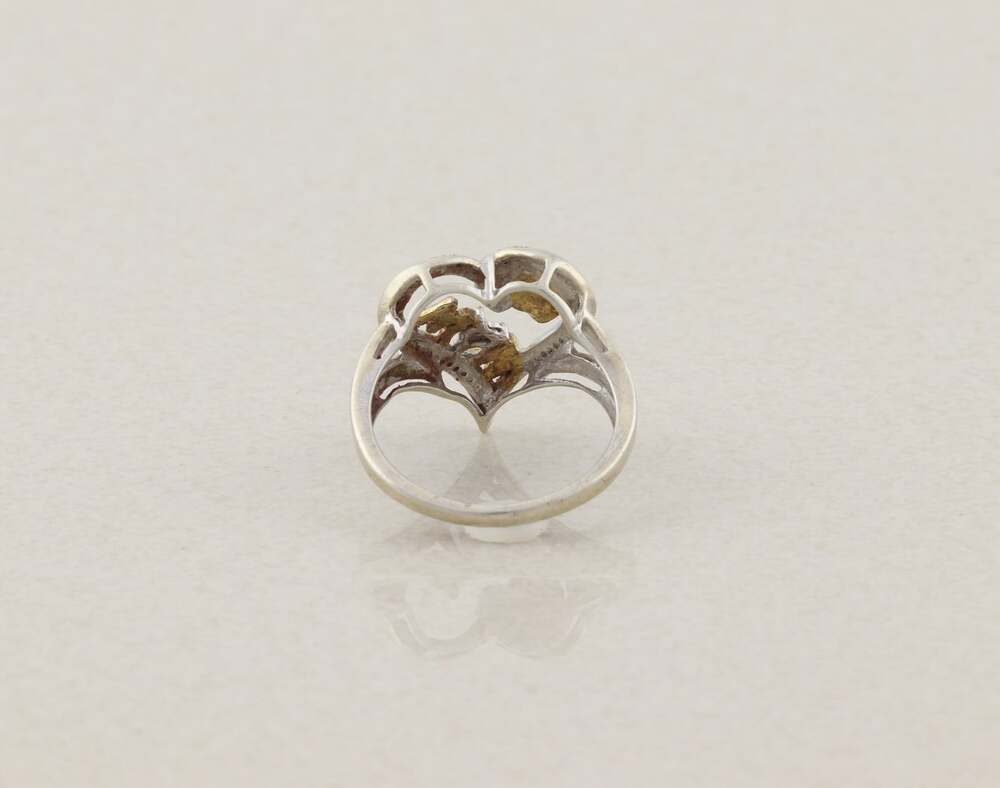 Sterling Silver Heart Flower Mom Ring Size 8 1/4 - Picture 6 of 6